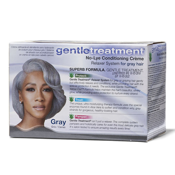 Gentle treatment No Lye Conditioning Creme Relaxer System for Gray Hair