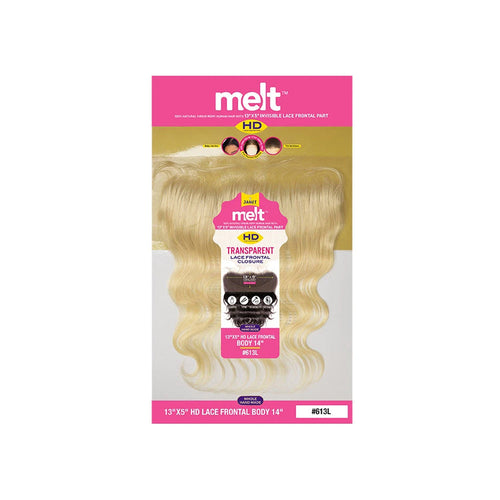 Janet MELT 100% Natural Virgin Remy Human Hair HD 13"X 5" Invisible Lace Frontal Closure Straight 16"