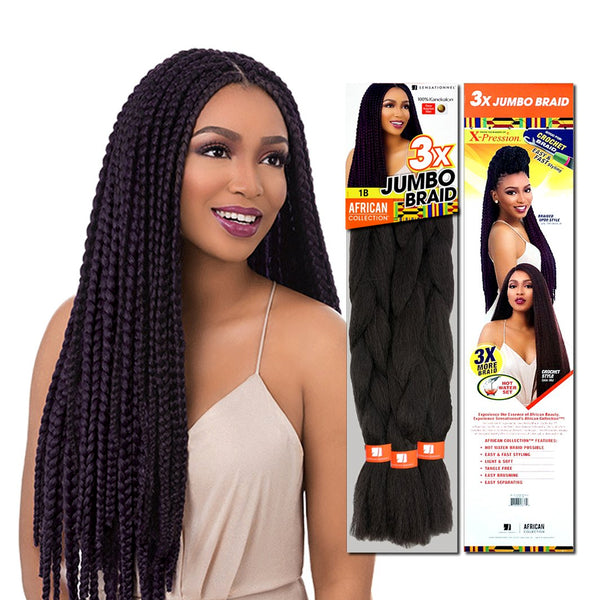 Sensationnel African Collection Synthetic 3X Jumbo Braid