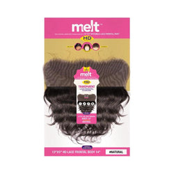 Janet MELT 100% Natural Virgin Remy Human Hair HD 13"X 5" Invisible Lace Frontal Closure Straight 16"