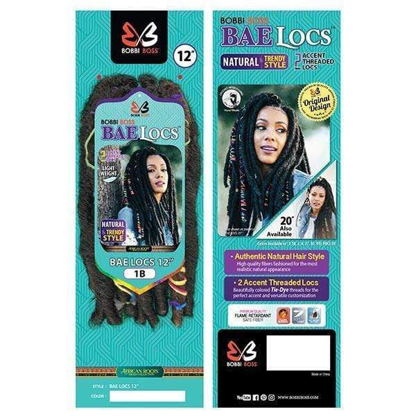 Bobbi Boss Synthetic Hair Crochet Braid BAE Loc 20"- w/Silver Accent