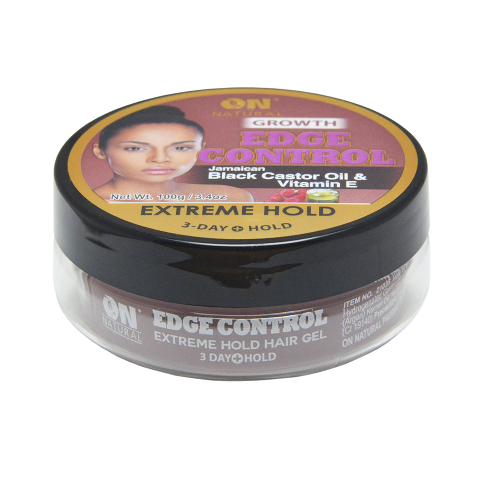 ON NATURAL Growth Edge Control Jamaican Black Castor Oil & Vitamin E - Extreme 3-day Hold